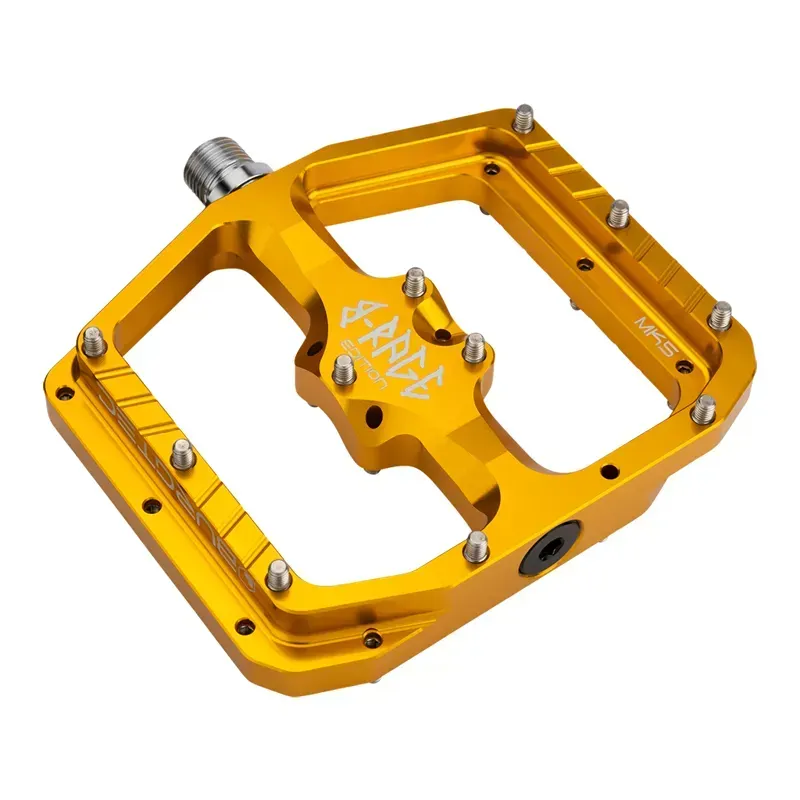 Burgtec Penthouse MK5 B-Rage Edition Flat Pedals in Gold Bullion