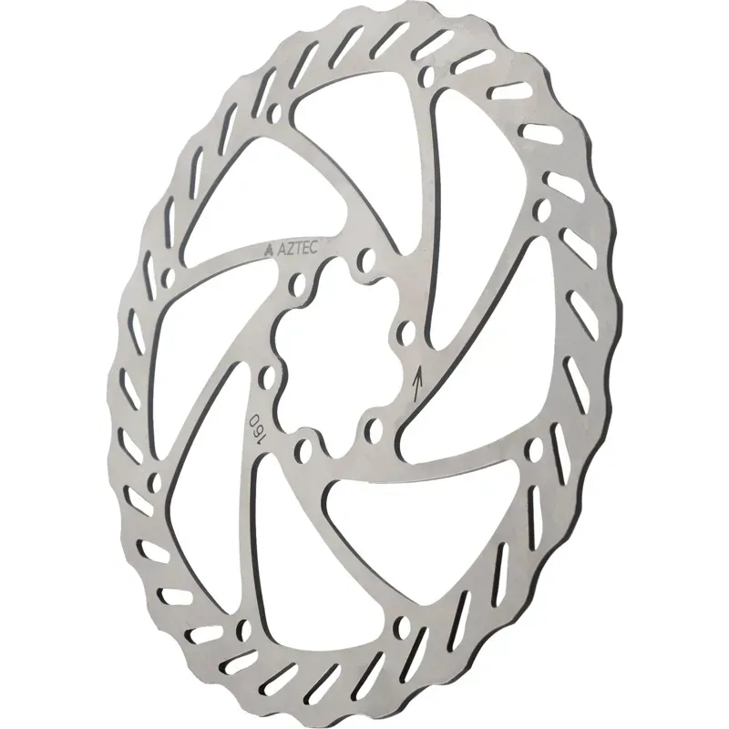 Aztec Core 6B 180mm Stainless Steel 6-Bolt Disc Rotor in Silver-1