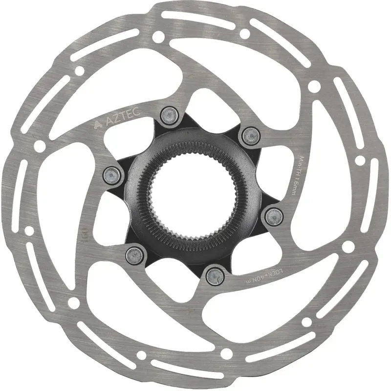 ROTOR Aztec Core Centre-Lock 203mm Disc Rotor in Silver