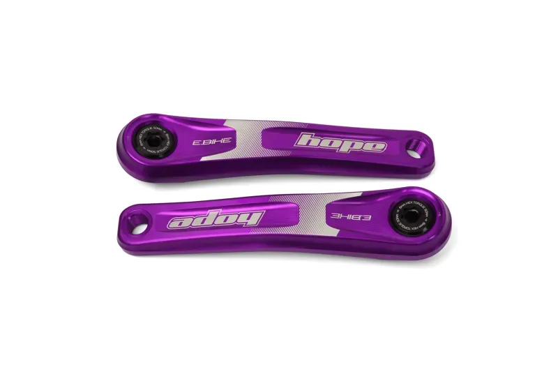 Hope E-Bike 165mm Crankset in Purple