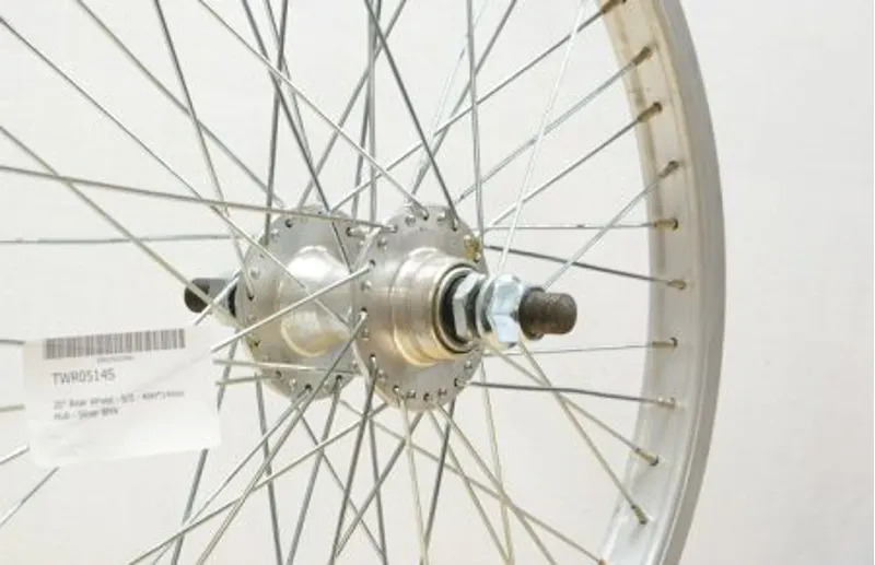 20 Rear Wheel  S/S  48H14mm Hub  Silver BMX