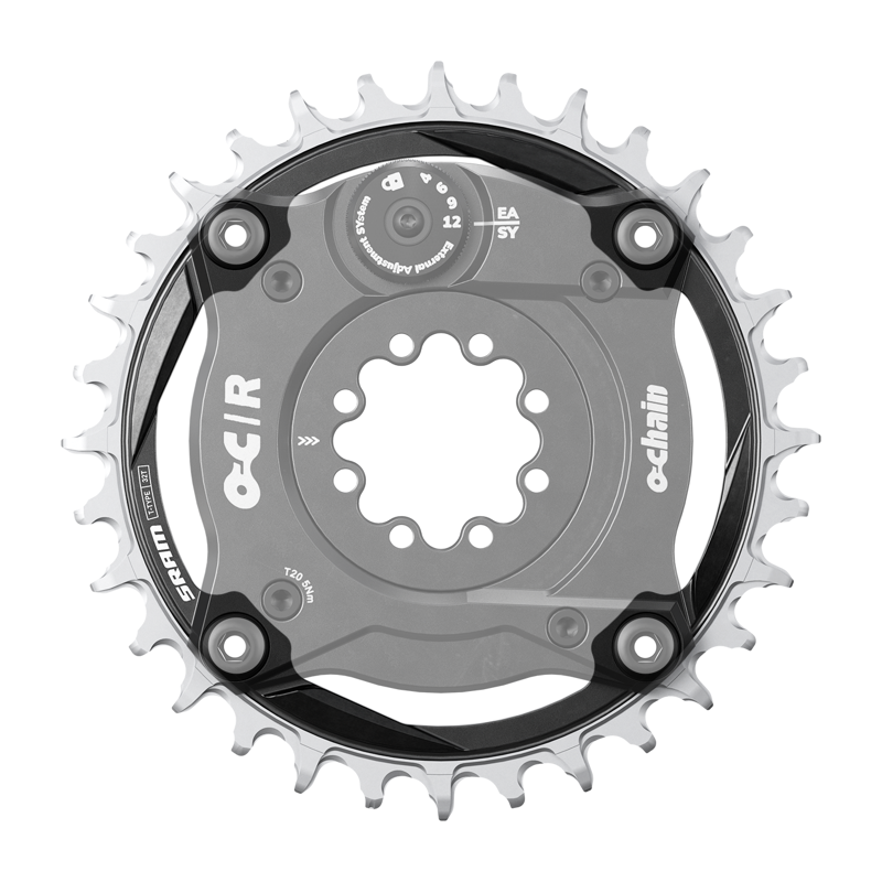 SRAM OCHAIN XX T-Type 104-bcd CNC Aluminium Chainring in Black-1