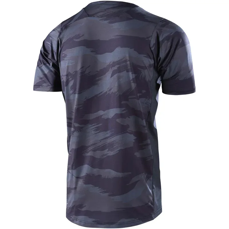 Troy Lee Designs Skyline Short Sleeve Jersey in Camo - Heather Black