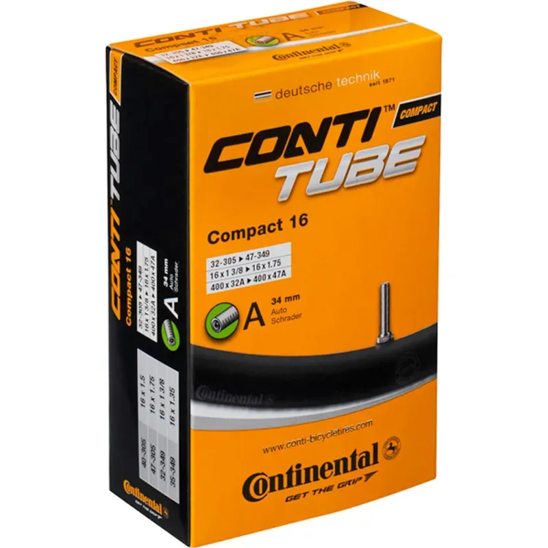 TUBE Con Compact 20x1.75 Sch Black 20 x 1.25 - 1.75 inches schrader