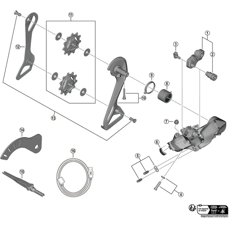 Shimano RDR9250 Bracket Axle Unit Black one size