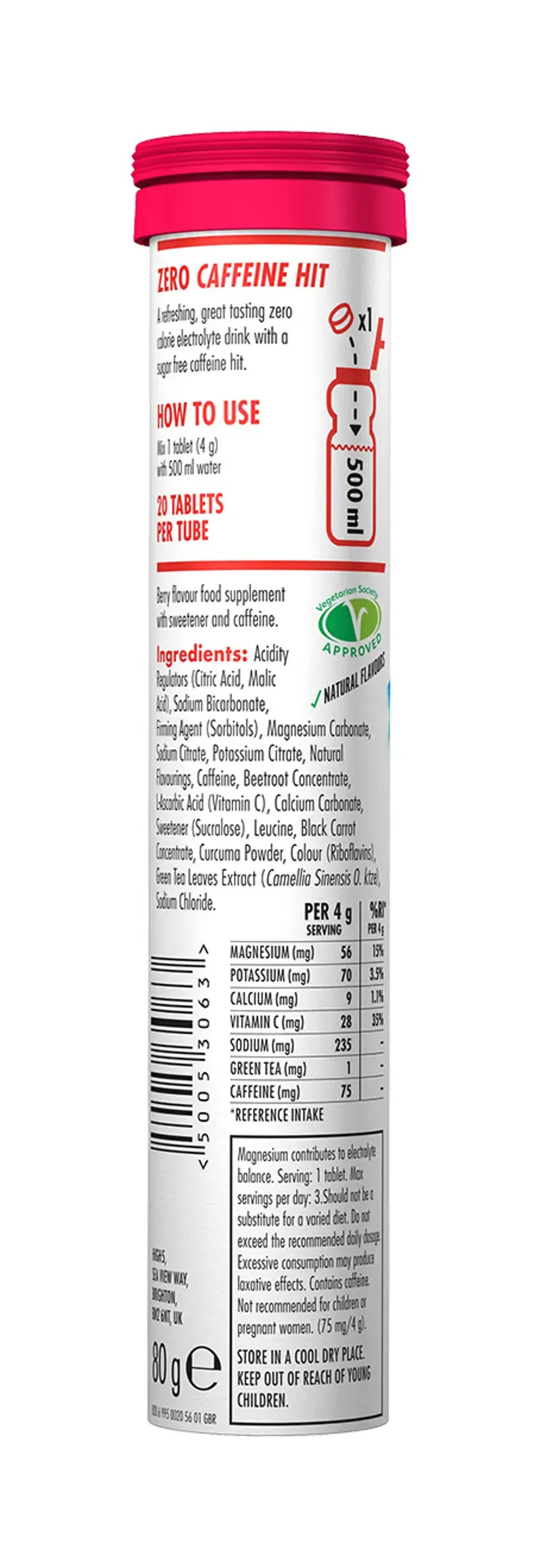High5 ZERO Caffeine Hit Hyrdation 20 X 8 Tabs berry-2